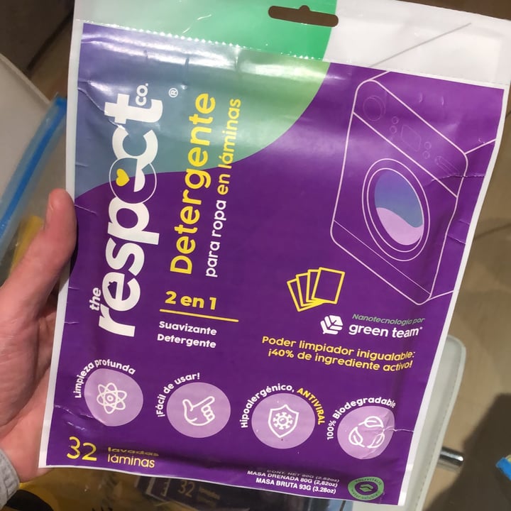 photo of The Respect Co Detergente para Ropa en Láminas shared by @mrpinto on  28 Nov 2021 - review