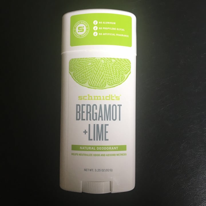 photo of Schmidt's Bergamot + Lime Natural Deodorant Stick shared by @passerojennifer on  09 Aug 2019 - review