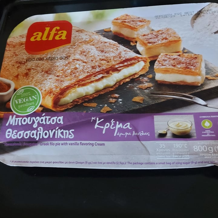 review photo of Alfa Μπουγάτσα Θεσσαλονίκης με Κρέμα - Bougatsa shared by @kendrapen on 17 Dec 2021 - review