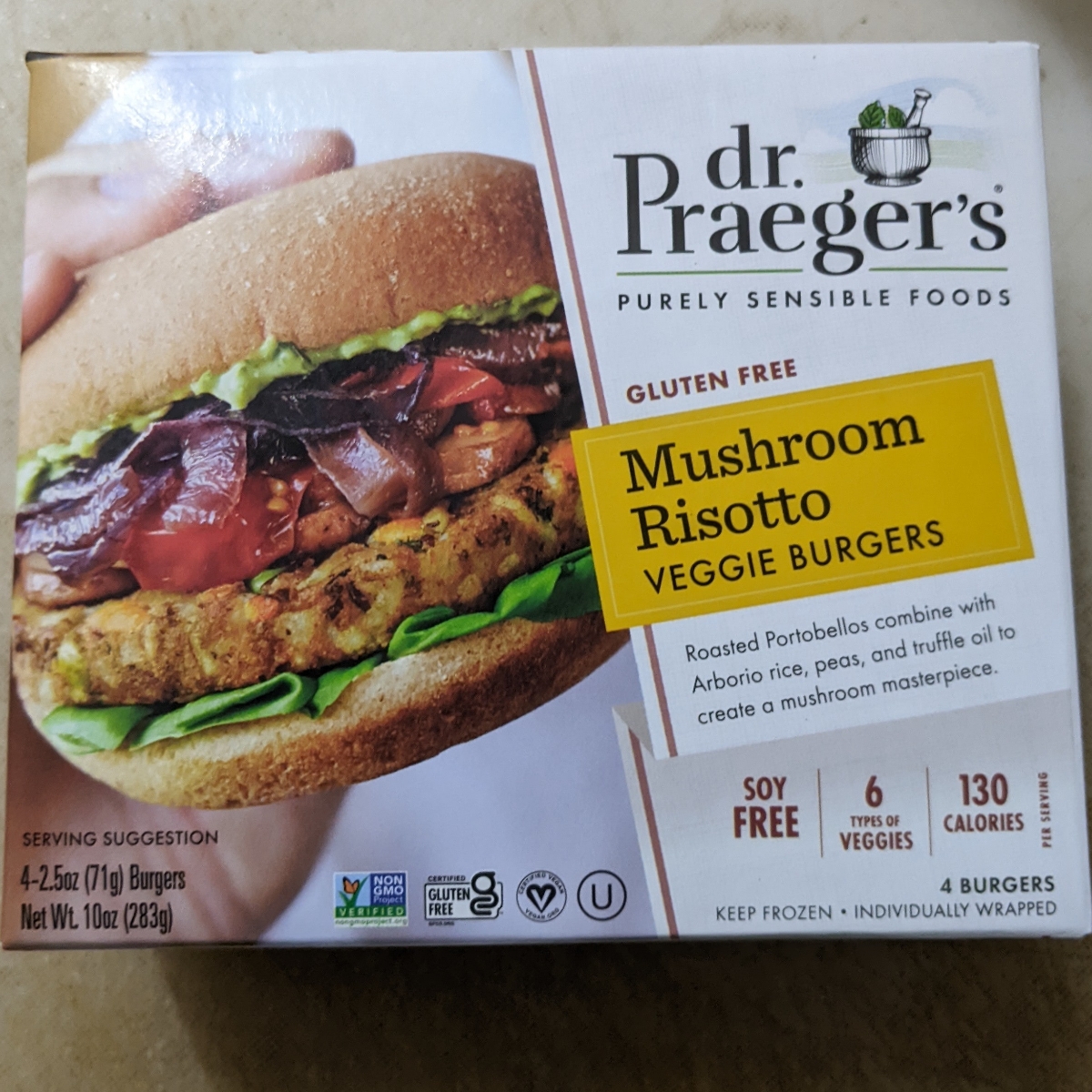 Dr Preager's Purely Sensible Foods Mushroom Risotto Veggie Burgers Reviews abillion