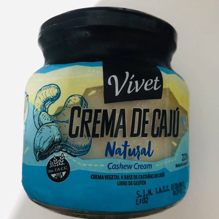 photo of Vívet Crema de Cajú Natural shared by @goveggy on  04 Nov 2021 - review