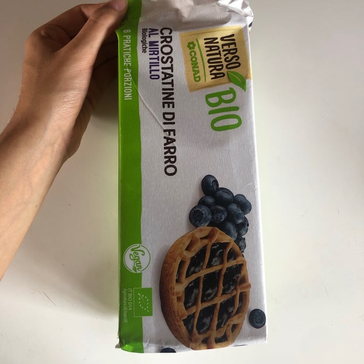 review photo of Verso Natura Conad Veg Crostatine Di Farro Al Mirtillo shared by @satyavegan on 15 Oct 2020 - review