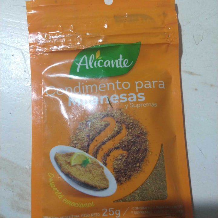 photo of Alicante Condimento Para Milanesas Y Supremas shared by @elianavegana on  03 May 2021 - review