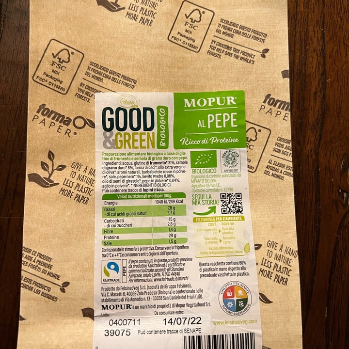 review photo of Good & Green Affettato di mopur al pepe shared by @giordy on 28 Jun 2022 - review