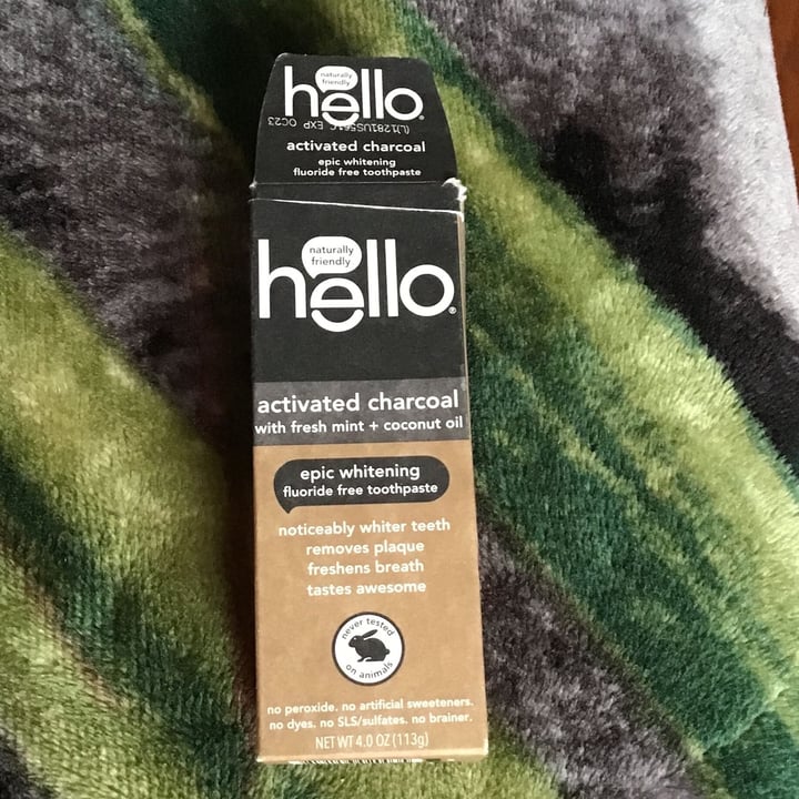 review photo of Hello Activated Charcoal Epic Whitening Flouride Free Toothpaste shared by @bllancaweaver on 11 Feb 2022 - review