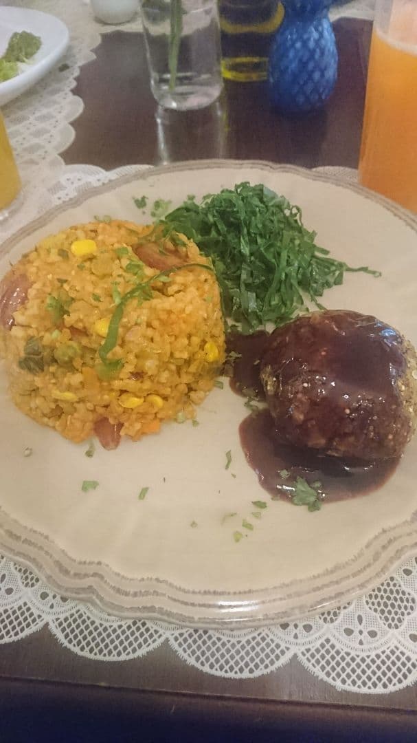 Photo of the dish “Arroz de forno e Pudim de tapioca”