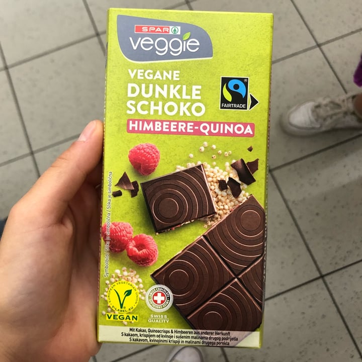 photo of Spar Veggie Vegane Dunkle Schoko Himbeere-Quinoa shared by @alicebveg on  22 Sep 2022 - review