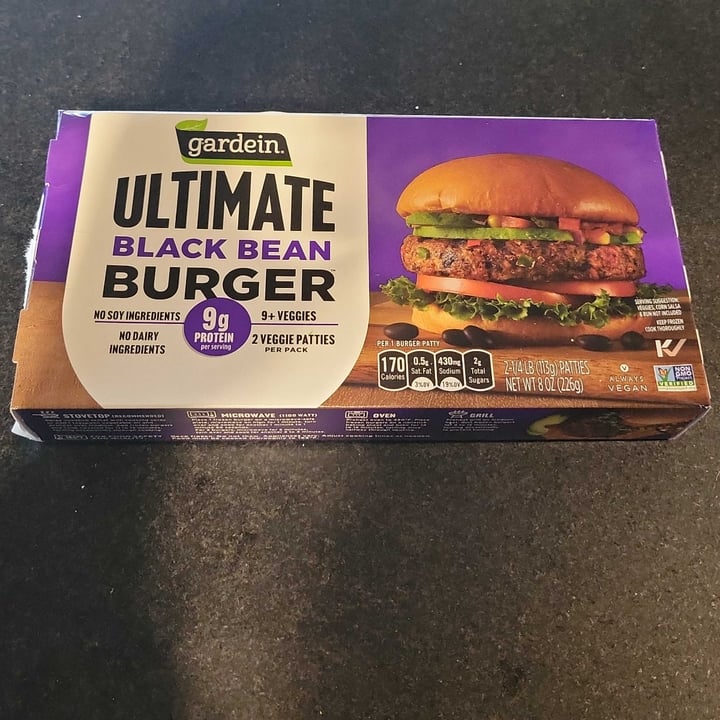 photo of Gardein Ultimate Black Bean Burger shared by @liquefy on  29 Nov 2022 - review