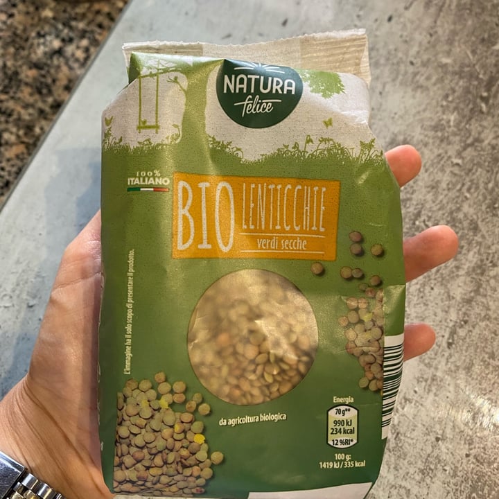 photo of Natura Felice Bio lenticchie verdi secche shared by @martamarcantoni on  26 Jun 2022 - review