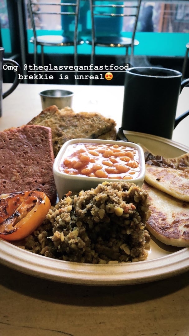photo of The Glasvegan Full Scottish Breakfast with Square Sausage shared by @glampirex on  17 Dec 2019 - review