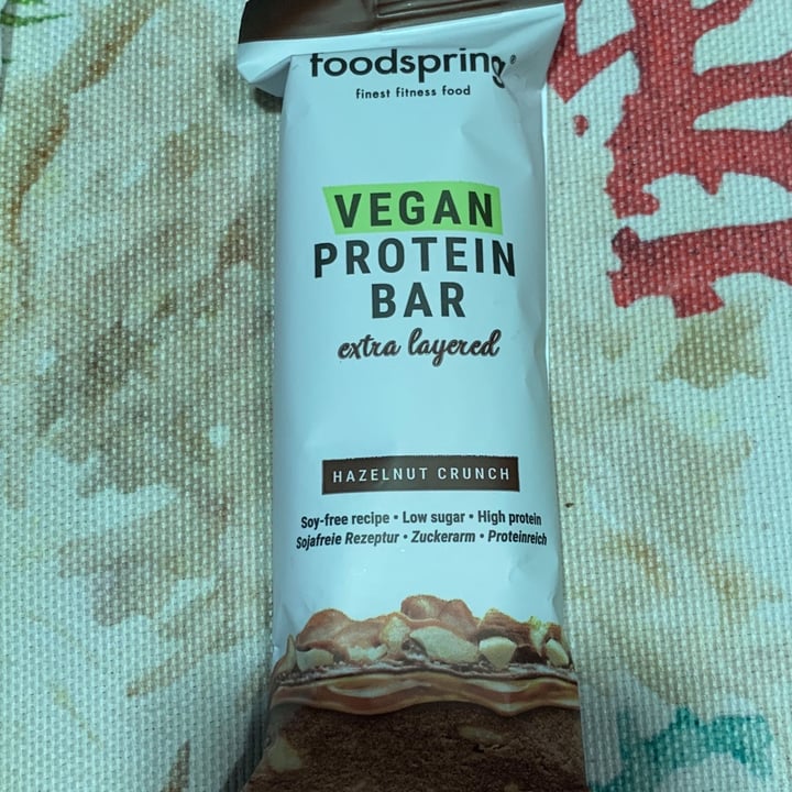 photo of Foodspring Vegan Protein Bar Extra Layered shared by @chiarafusco on  28 Mar 2022 - review