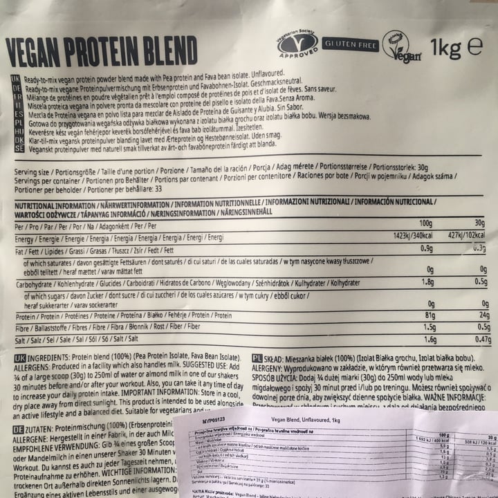 photo of MyProtein Vegan Protein Blend (Unflavoured) shared by @itsanavi on  12 Oct 2020 - review