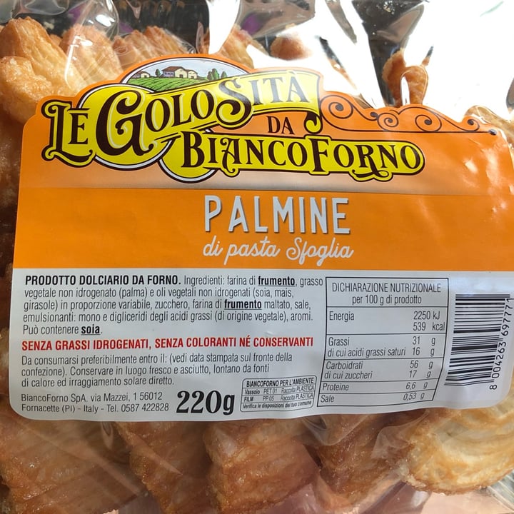 photo of BiancoForno  Palmine di pasta sfoglia shared by @giorgiagaz on  18 Jul 2022 - review