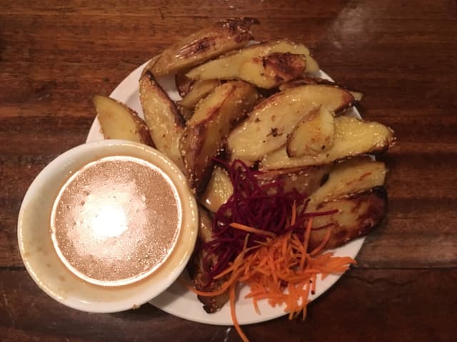 Photo of the dish “Sesame fries with miso gravy”