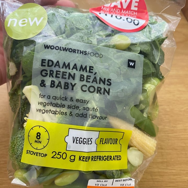 photo of Woolworths Food Edamame, green beans & baby corn shared by @bianca1701 on  07 Oct 2021 - review