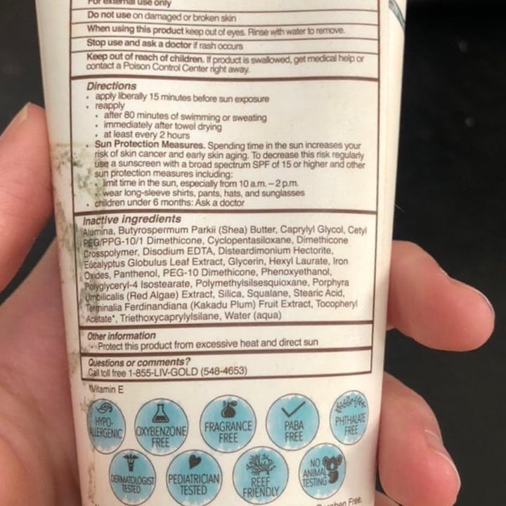 photo of Australian Gold Botanical face sunscreen SPF 50 shared by @onearthling on  16 Jul 2020 - review