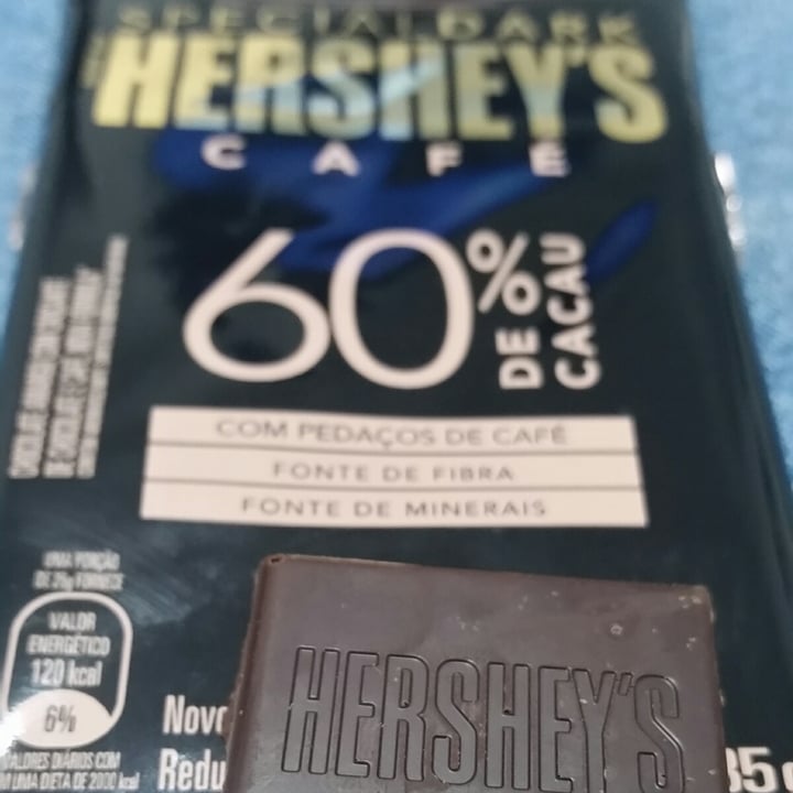 photo of Hershey's Special Dark Chocolate Cafe 60% de Cacau shared by @michelleciascavegan on  05 Oct 2021 - review