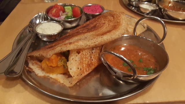 菜肴“"Yellow" Dosa”的照片