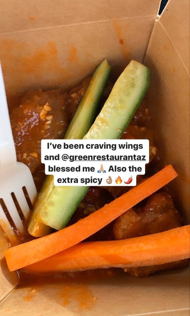 photo of Green New American Vegetarian Buffalo Wings shared by @katgallegos on  28 Feb 2020 - review