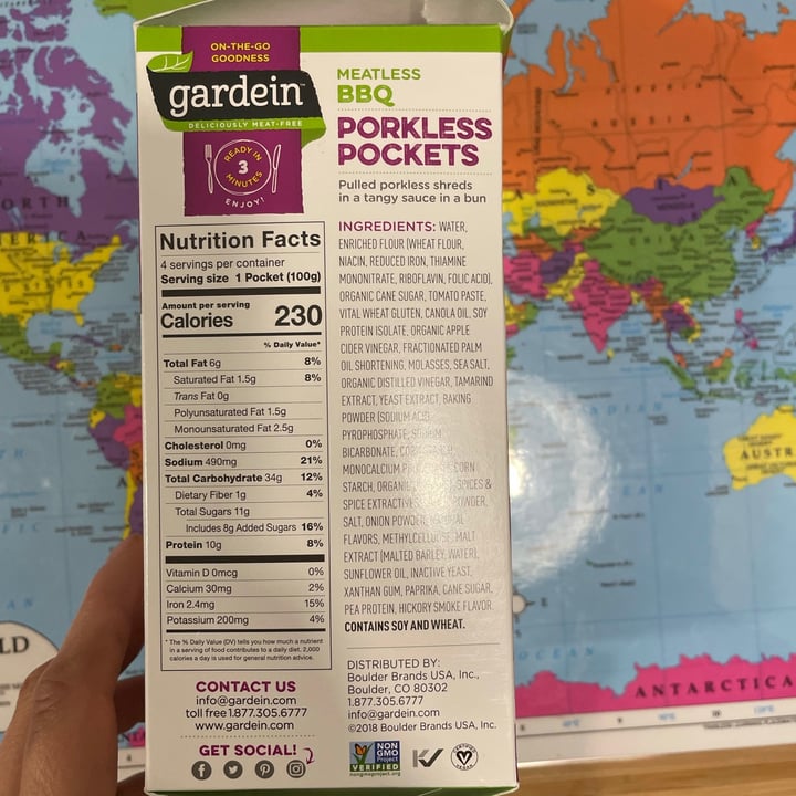 photo of Gardein BBQ Porkless Pocket Meal shared by @vetravel on  16 Jul 2021 - review
