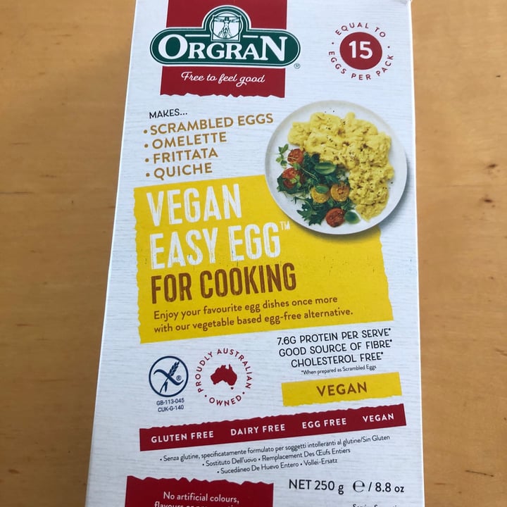 photo of Orgran Vegan Easy Egg shared by @micaelaj on  19 Jan 2021 - review