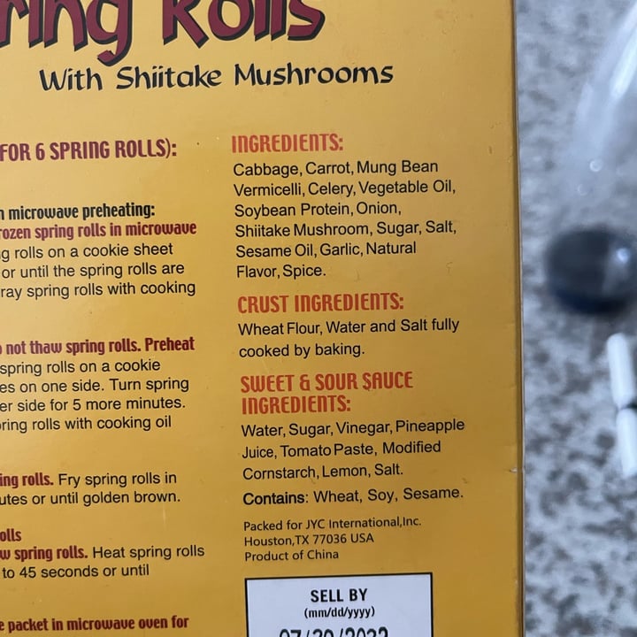 review photo of Shanghai kitchen Vegetable spring rolls shared by @elliejeanmcd on 11 Oct 2021 - review