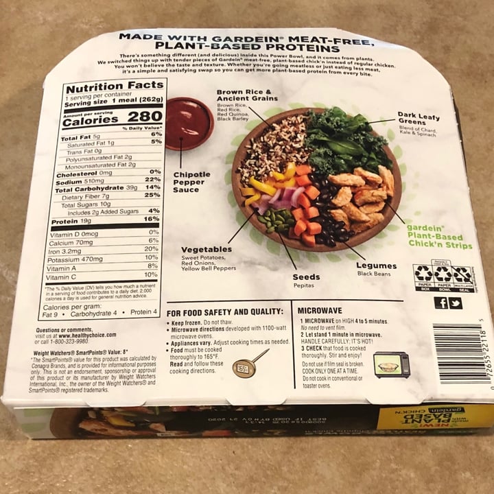 photo of Healthy Choice Chipotle Chick’n with Gardein shared by @leisa on  19 Jun 2020 - review