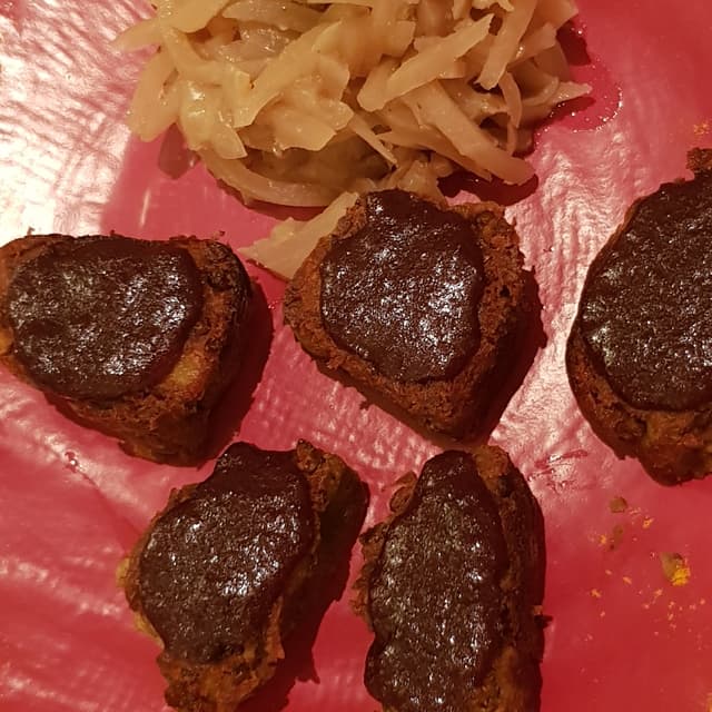 Photo of the dish “Sformato Di Lenticchie E Patate Rosse alla Crema di Cabernet Franc con Brovada”
