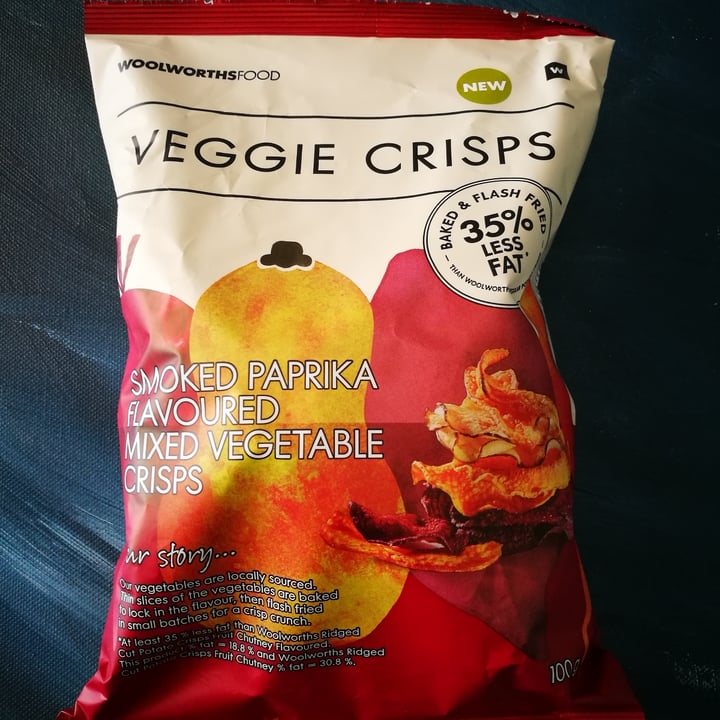 photo of Woolworths Food Smoked Paprika Veggie crisps shared by @veganonthesavannah on  07 Jul 2020 - review