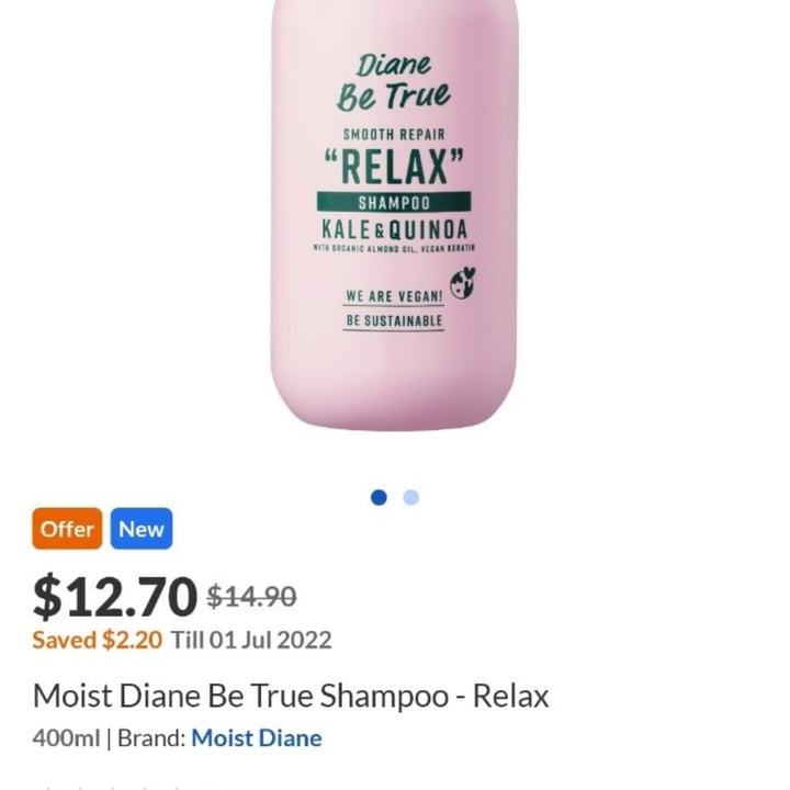 review photo of Diane Be True Shampoo shared by @jessnalism on 26 Jun 2022 - review