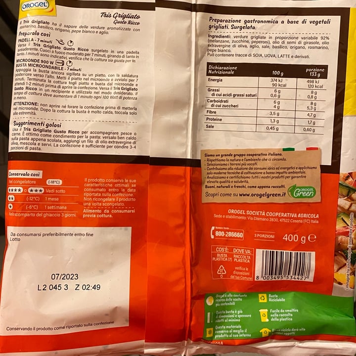 photo of Orogel Tris Grigliato shared by @serenonaa on  15 Apr 2022 - review