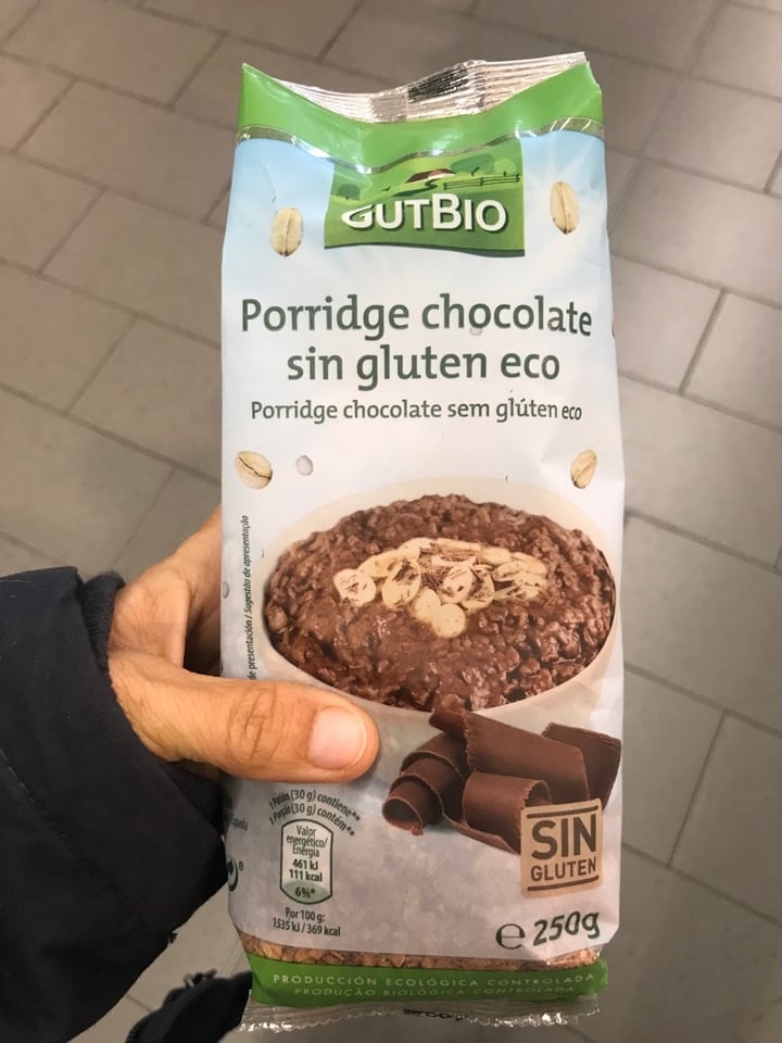 photo of GutBio Porridge chocolate sin gluten eco shared by @espe on  24 Mar 2020 - review
