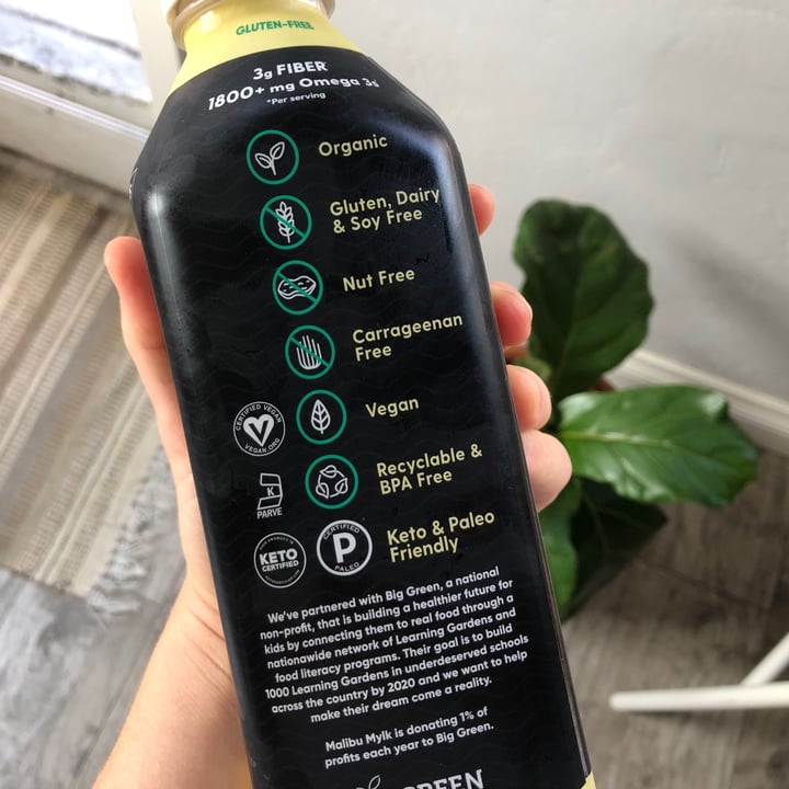 photo of Malibu Mylk Organic Unsweetened Flax Mylk shared by @smallbird on  09 Jul 2021 - review