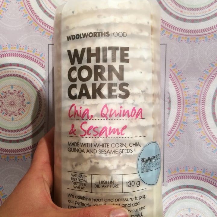 photo of Woolworths Food White corn cakes shared by @junkfoodvegans on  31 Aug 2020 - review