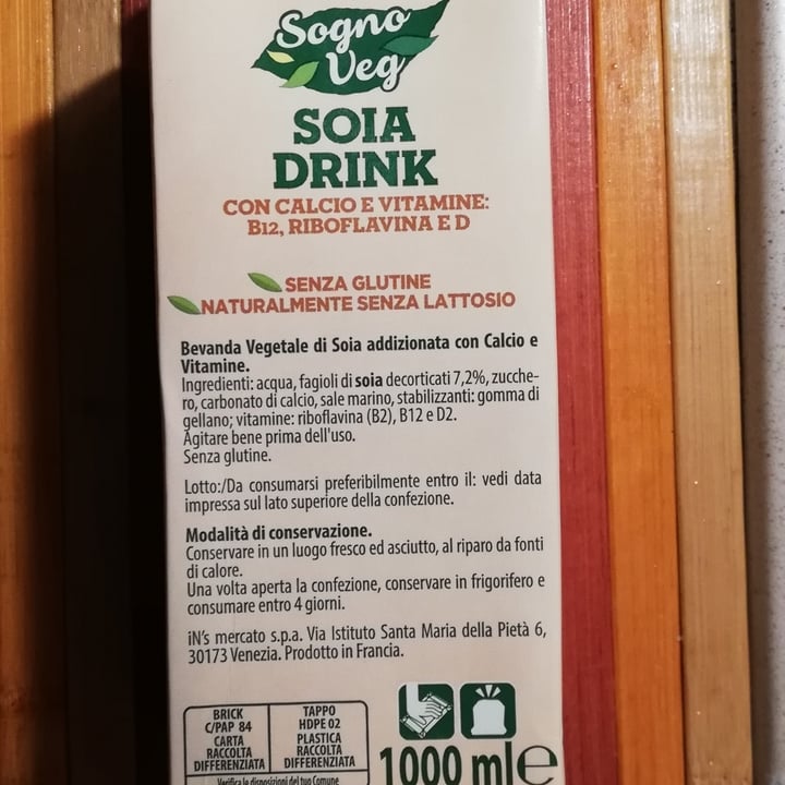 photo of Sogno veg Soia Drink shared by @valentjnaas on  13 Oct 2022 - review