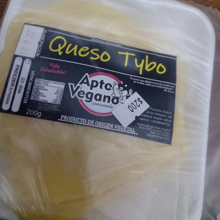 photo of Apto Vegano Consciente Queso tybo shared by @daniconstelacion on  04 Jul 2021 - review