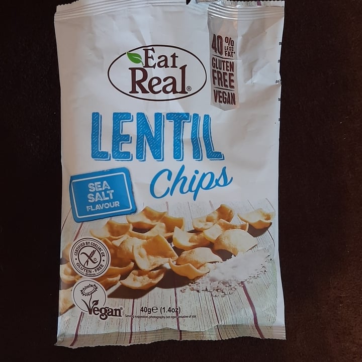 review photo of Eat Real Lentil Chips Sea Salt Flavour shared by @pretoriavegan on 21 May 2022 - review