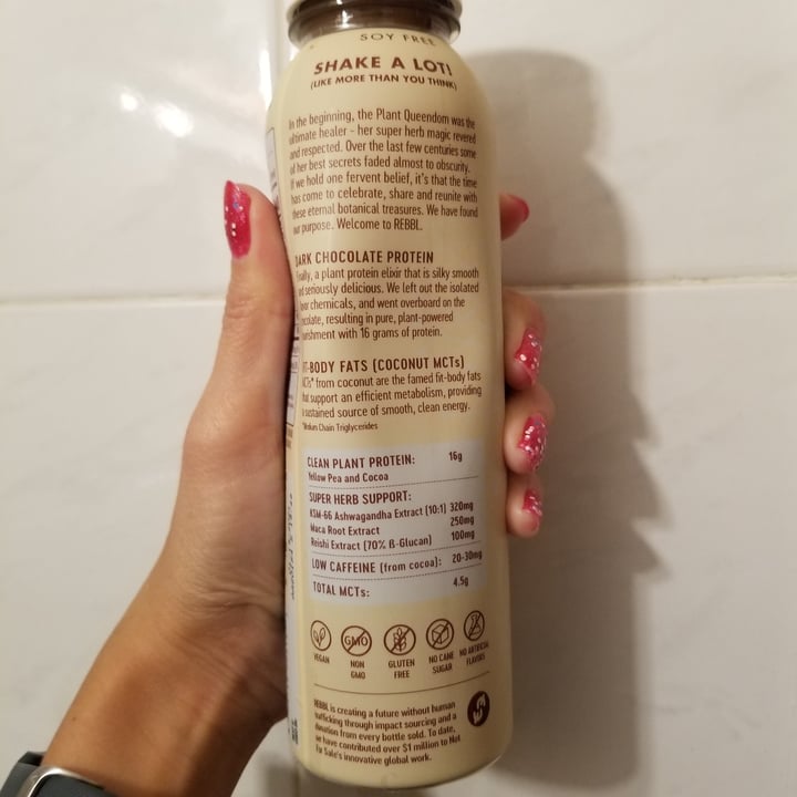 photo of REBBL Dark Chocolate Protein shared by @tracyrocks on  24 Dec 2020 - review