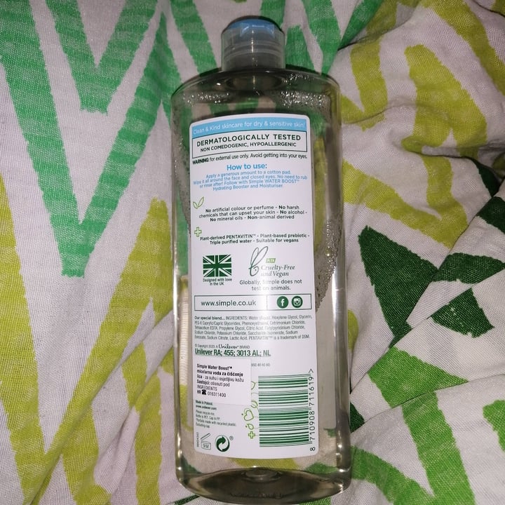 review photo of Simple Water Boost Micellar Cleansing Water shared by @asuco1 on 06 Feb 2022 - review