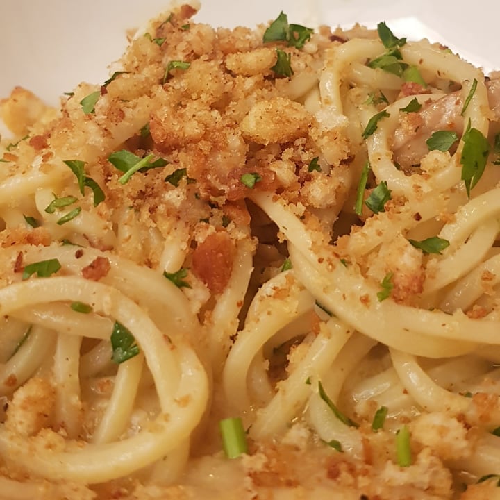 review photo of Rifugio Romano Tonnarello fresco con mollica di Pane e crema di funghi porcini shared by @pieroniart on 01 Nov 2022 - review