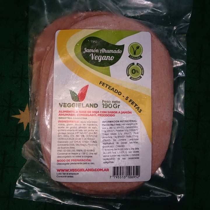 review photo of Veggieland Jamón Ahumado Vegano Feteado shared by @-ana-guglielmetti- on 09 Jan 2022 - review