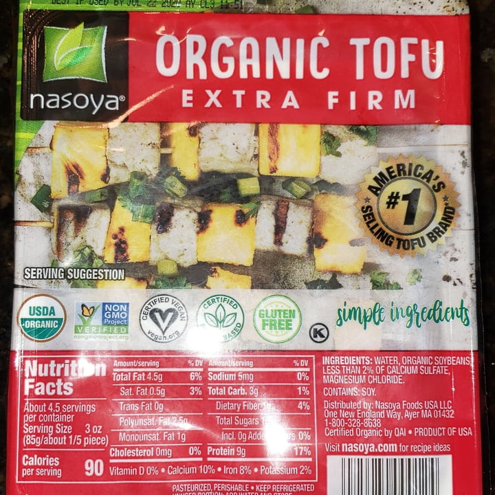 photo of Nasoya Extra Firm Tofu shared by @wigglesme on  03 Jun 2020 - review