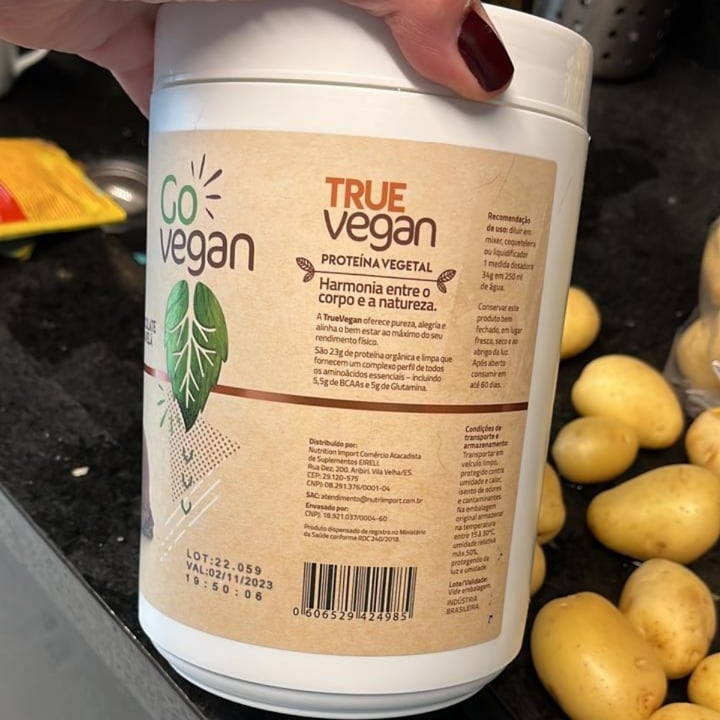 review photo of Truevegan Suplemento De Proteina Vegetal Chocolate Com Avelã shared by @mirellaturrin on 09 May 2022 - review