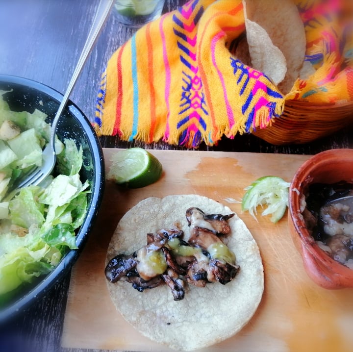 photo of La rana vegana restaurant Ceasars Salad And Mushrooms Tacos shared by @sheila67 on  18 Apr 2021 - review