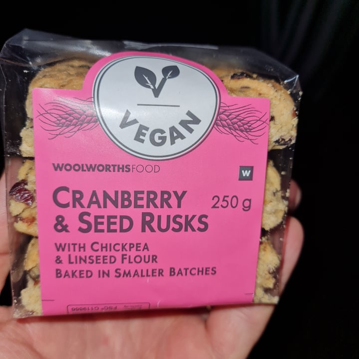 photo of Woolworths Food Cranberry & Seed Rusks shared by @vegankitchensa on  27 Dec 2021 - review