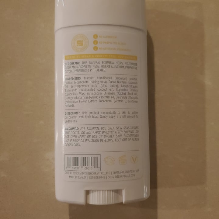 photo of Schmidt's Ylang Ylang & Calendula Deodorant Stick shared by @healthgenyz on  16 Jul 2020 - review