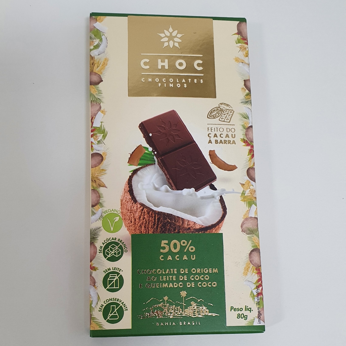 Choc Chocolates Finos 50 Cacau Chocolate Ao Leite De Coco Reviews
