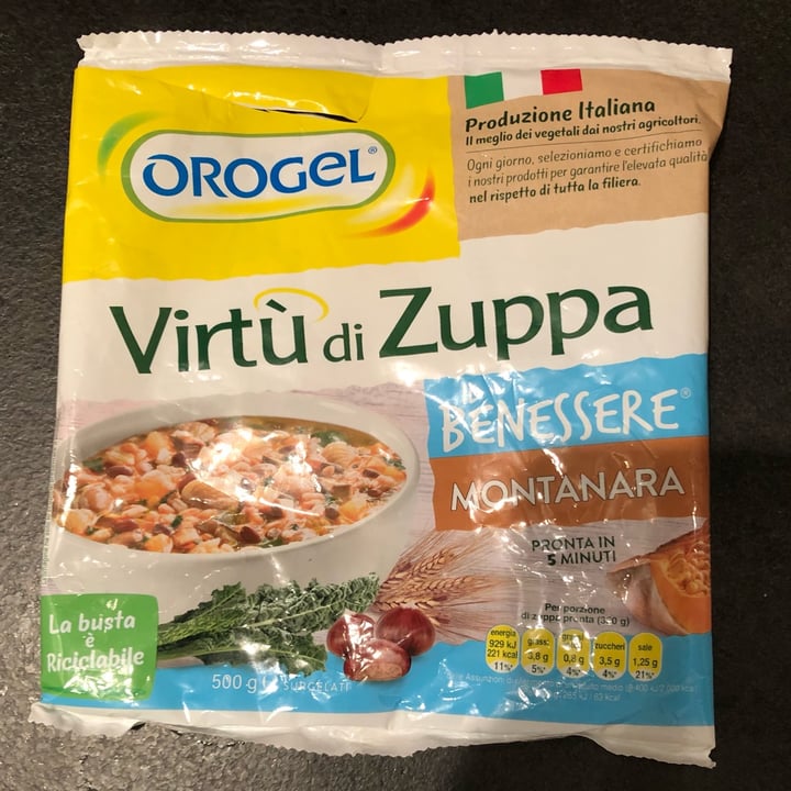 photo of Orogel Virtù di zuppa - Montanara shared by @glottaveg93 on  06 Feb 2022 - review