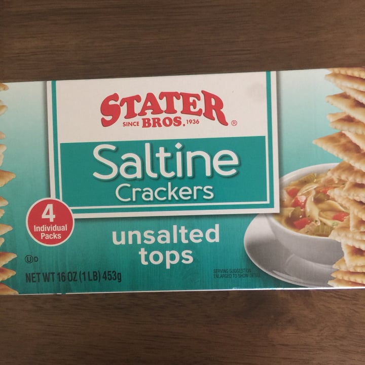 photo of Stater Bros. Saltine Crackers with unsalted tops shared by @emmc1 on  05 Aug 2020 - review