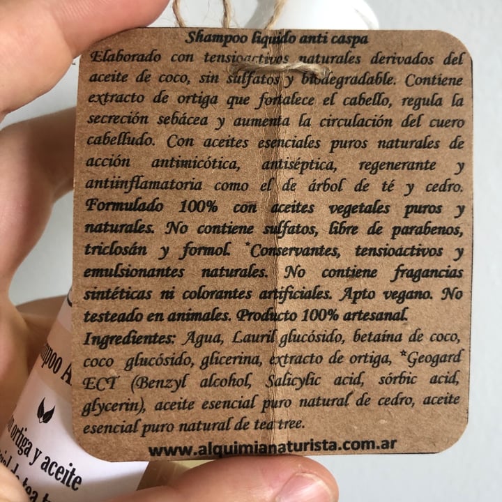 review photo of Alquimia naturista Shampoo Anticaspa shared by @florchester on 25 Jan 2021 - review